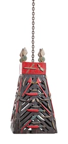 NATIVE AMERICAN CEREMONIAL-STYLE HANGING LAMP