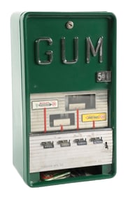 5¢ SUPERIOR MFG. CO. PACKAGED GUM VENDING MACHINE