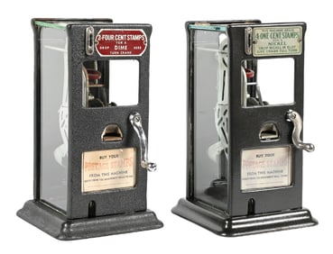 PAIR OF SCHERMACK STAMP VENDING MACHINES