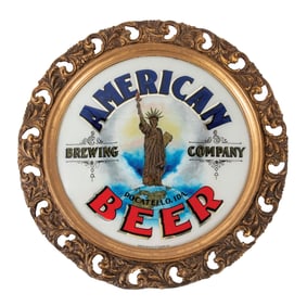 AMERICAN BREWING COMPANY BREWERY ADVERTISING SIGN