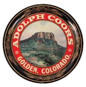 ADOLPH COORS TIN SERVING TRAY/SIGN