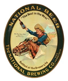 NATIONAL BREWING CO. BEST IN THE WEST SERVING TRAY