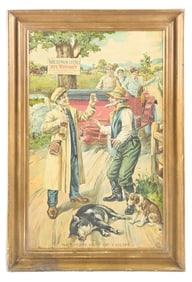 WESTMINSTER RYE WHISKEY SELF-FRAMED TIN SIGN