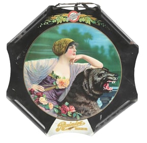 SEATTLE BREWING & MALTING COMPANY SIGN W/ WOMAN GRAPHIC
