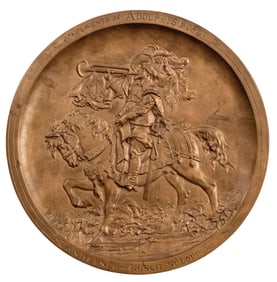 CAST BRONZE ANHEUSER BUSCH ST. LOUIS, MO MEDALLION TRAY
