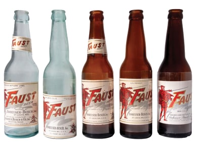 COLLECTION OF ANHEUSER BUSCH FAUST BOTTLES