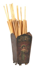 PEPSI-COLA STRAW HOLDER W/ PAPER STRAWS