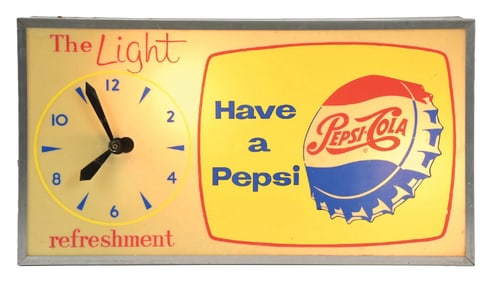 HAVE A PEPSI LIGHT-UP CLOCK SIGN