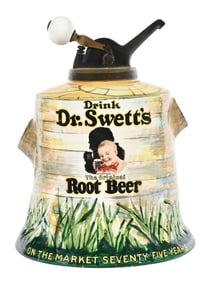 DR. SWETT'S TREE STUMP ROOT BEER SYRUP DISPENSER