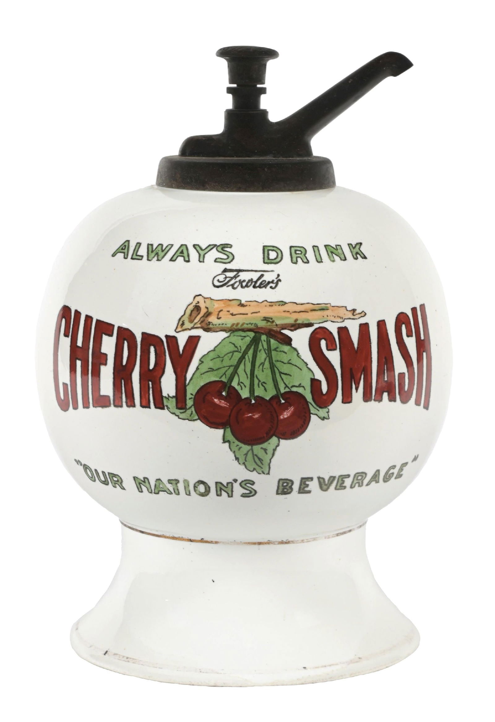 FOWLER'S CHERRY SMASH SYRUP DISPENSER (1 of 5)