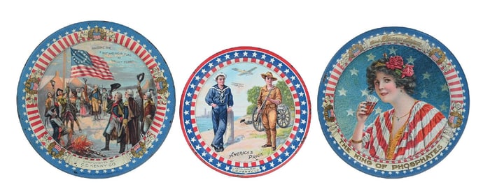 COLLECTION OF 3: ADVERTISING TIP TRAYS