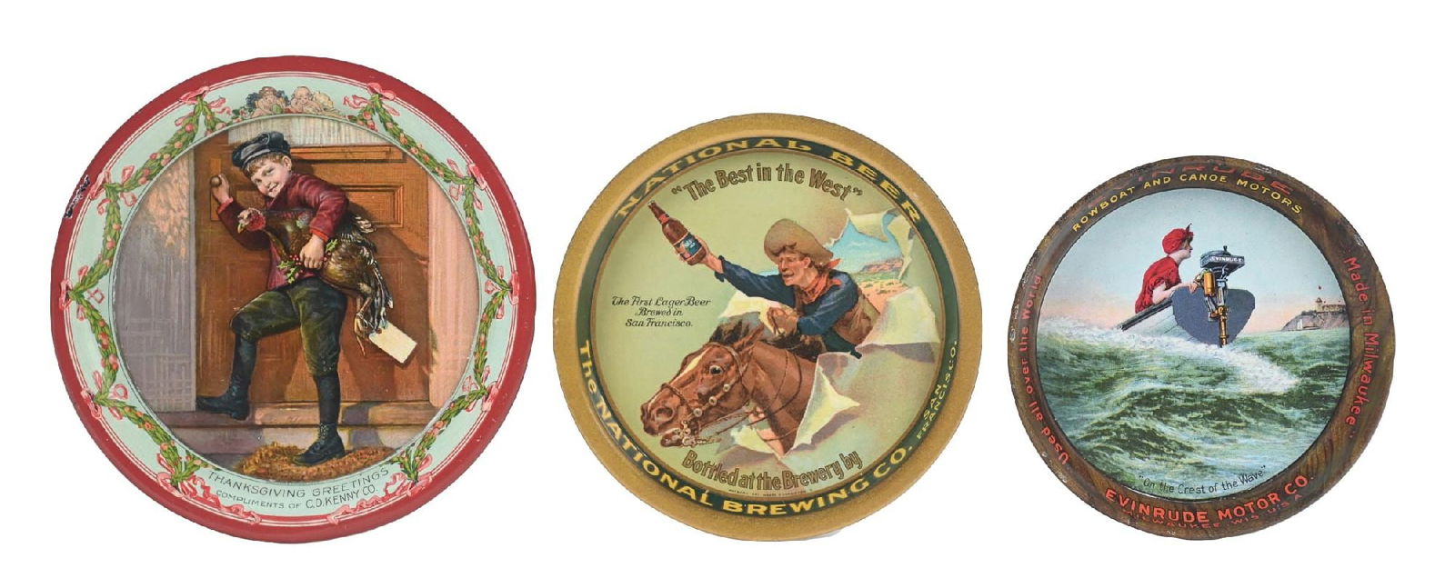 COLLECTION OF 3: ADVERTISING TIP TRAYS (1 of 4)