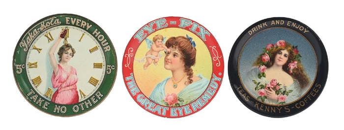 COLLECTION OF 3: ADVERTISING TIP TRAYS