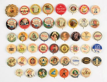 LARGE COLLECTION OF BUSTER BROWN & OTHERS PROMOTIONAL PINS