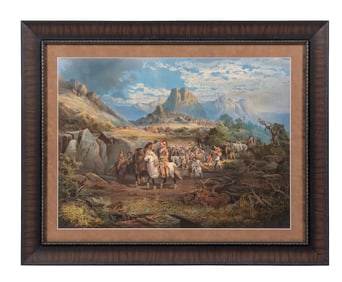 JM STANLEY NATIVE AMERICAN AND EARLY SETTLER PRINT