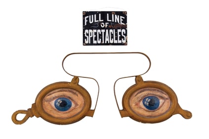 PAIR OF OPTOMETRIST ADVERTISING MATERIAL