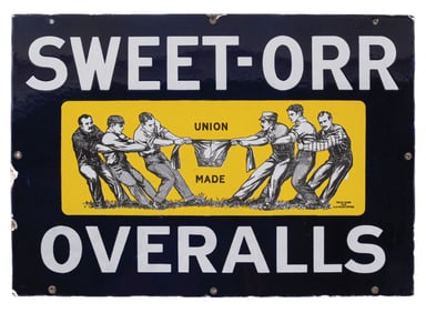 SWEET-ORR OVERALLS PORCELAIN SIGN