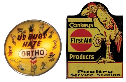 PAIR OF AGRICULTURE ADVERTISING ITEMS