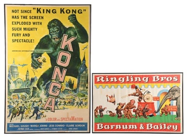 COLLECTION OF 2: "KING KONG" AND RINGLING BROS BARNUM & BAILEY POSTERS
