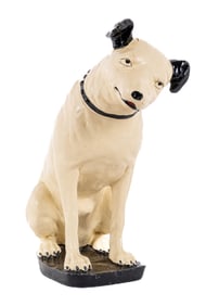 CHALKWARE STATUE OF RCA'S "NIPPER" DOG