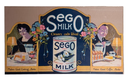 LARGE CARDBOARD WINDOW DISPLAY FOR SEGO MILK