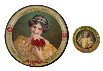 PAIR OF ADVERTISING SERVICE TRAYS