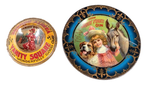 PAIR OF EARLY COUNTRY STORE ADVERTISING ITEMS