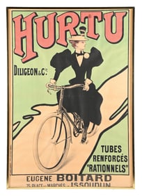 HURTU CYCLES BY CHARLES VERNEAU FRAMED POSTER