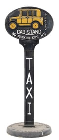 CAST ALUMINIUM CAB STAND PEDESTAL SIGN
