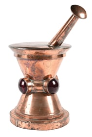 BEAUTIFUL COPPER MORTAR AND PESTLE DISPLAY SIGN