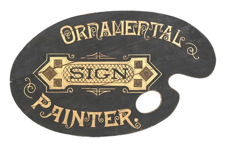 ORNAMENTAL PAINTER WOODEN SIGN