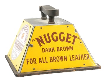 PORCELAIN ADVERTISING SHOE SHINE FOOT REST