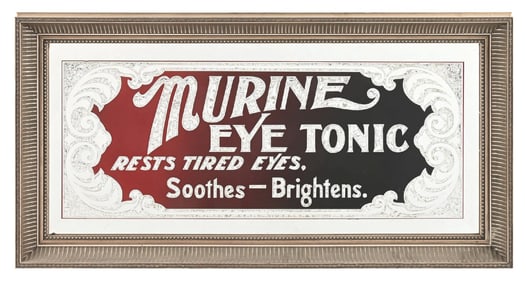MURINE EYE TONIC GLASS & FOIL SIGN
