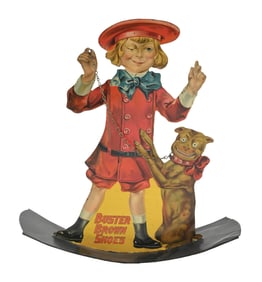 BUSTER BROWN SHOES ROCKER ADVERTISING SIGN