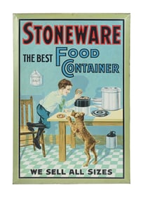STONEWARE THE BEST FOOD CONTAINER SIGN