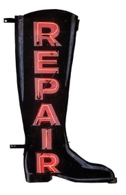 FIGURAL NEON TRADE SIGN IN THE FORM OF A BOOT