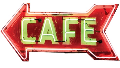 VINTAGE NEON CAFE SIGN
