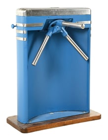 ORIGINAL TURNSTILE FROM MUNICIPAL STADIUM IN CLEVELAND, OH