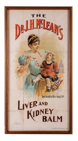 DR. J.H. MCLEAN'S LIVER AND KIDNEY BALM LARGE FRAMED ADVERTISEMENT