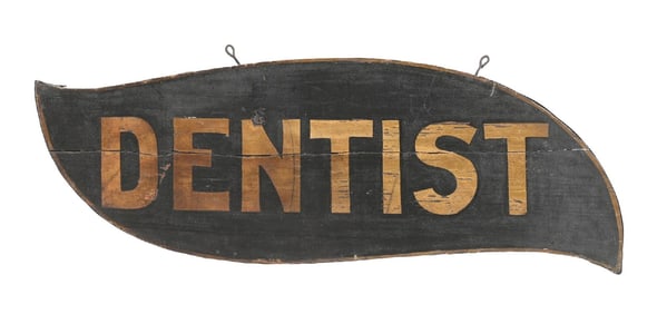 DENTIST WOODEN TRADE SIGN