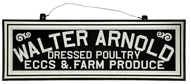WALTER ARNOLD POULTRY, EGGS & FARM FRESH PRODUCE SIGN