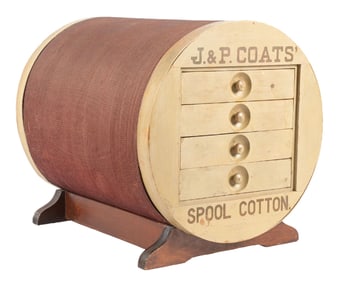 J.& P. COATS SPOOL COTTON CABINET