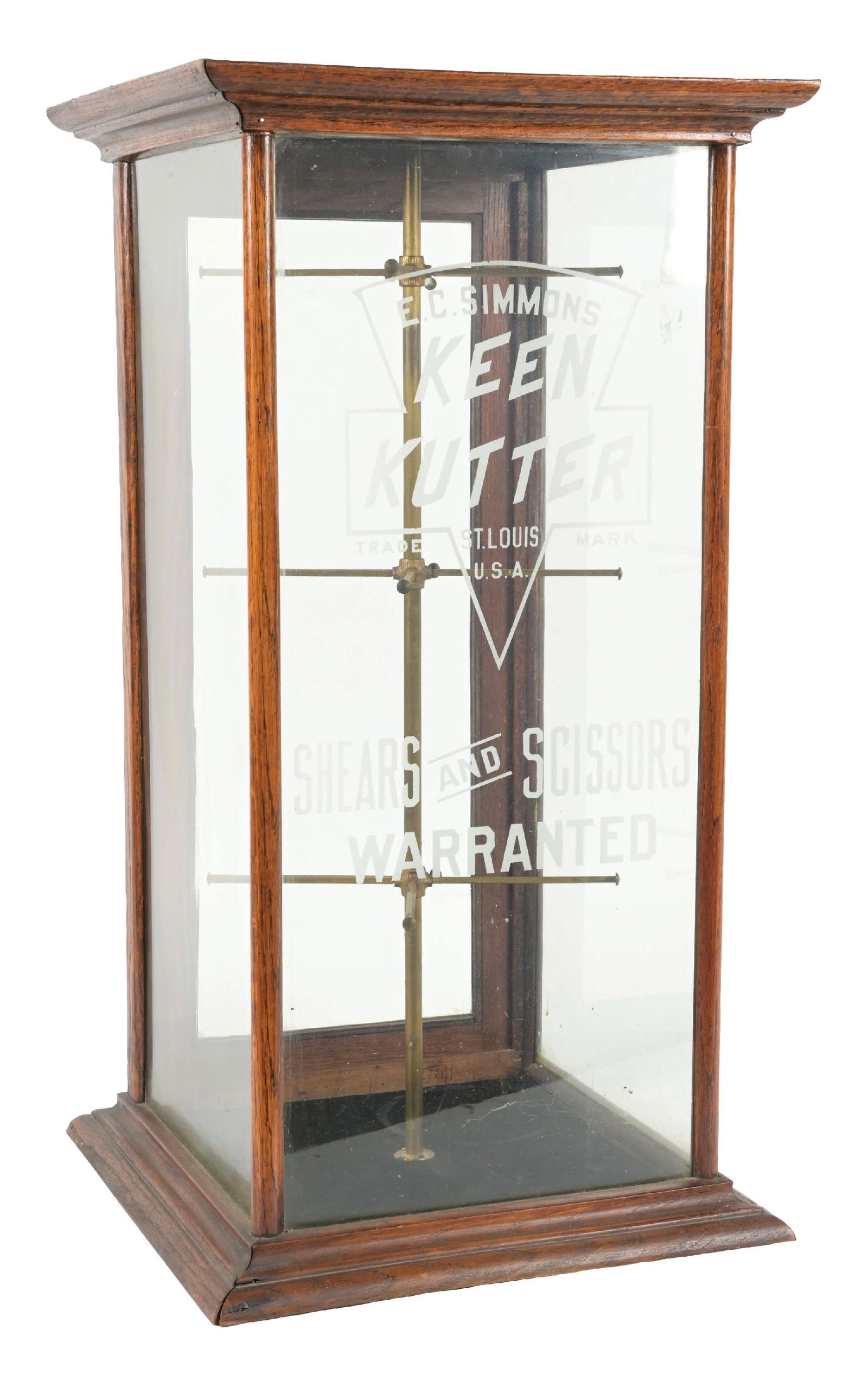 E.C. SIMMONS KEEN KUTTER SHEARS AND SCISSORS DISPLAY CASE (1 of 5)