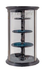 COUNTERTOP CIRCULAR ROTATING SHOWCASE DISPLAY FOR R.J. ROBERTS RAZORS & CUTLERY