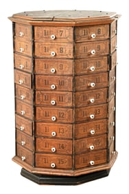 COUNTERTOP PINE OCTAGON HARDWARE CABINET