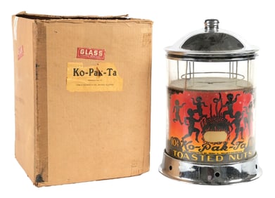 KO-PAK-TA HOT PEANUT DISPENSER W/ MOTION IN THE ORIGINAL BOX