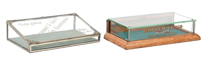 PAIR OF PARKER PENS DISPLAY CASES