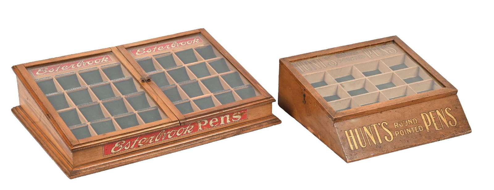 PAIR OF HUNT'S PENS AND ESTERBROOK PEN NIBS DISPLAY CASES (1 of 4)
