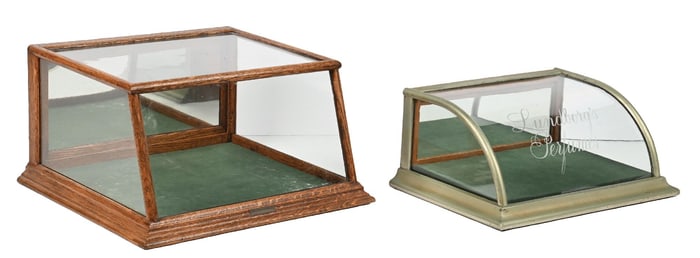 PAIR OF LUNDBORG'S PERFUMES AND L.E. WEST GUM CO. DISPLAY CASES