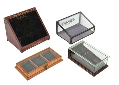 COLLECTION OF 4 VARIOUS DISPLAY CASES